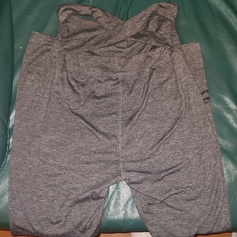 Gray Cross-Back Jumpsuit